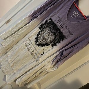 Eternal lovers ombré purple to white hooded super soft knit.